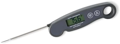 Amazon Basics Instant Read Digital Meat Thermometer, 2-3 Second Response, -58 to 572°F, Backlit Display, Water-Resistant IP66, for Kitchen and Grilling by AmazonBasics