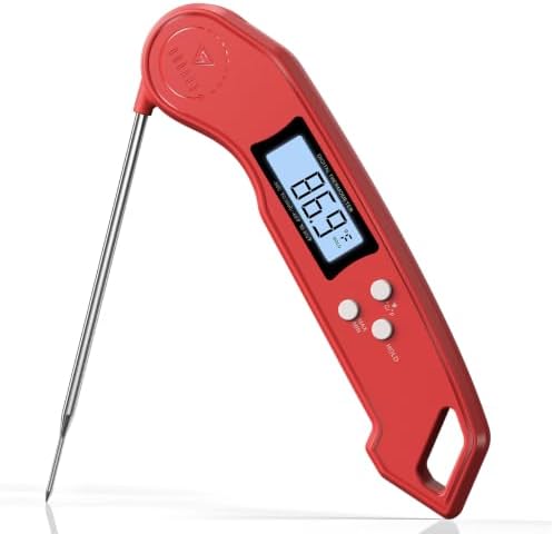 DOQAUS Meat Thermometer – Temperature Calibrators Food Thermometer Red by DOQAUS