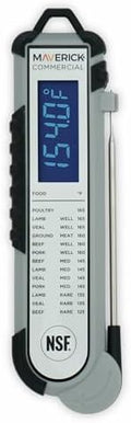 Maverick Pro‑Temp Digital Meat Thermometer PT‑100BBQ, Instant Read with Backlit Display, Oven Safe, Calibration Feature, Grill, Smoker & BBQ Temperature Probe by Maverick