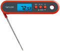 Taylor Digital Programmable Folding Stem Meat Thermometer - Orange by Taylor