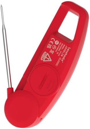 Lavatools Javelin® Ultra-Fast 3-Second Digital Instant Read Meat Thermometer for Grill and Cooking, 2.75" Probe, Compact Foldable Design, Large Display, IP65 Water Resistant, NSF Certified – Crimson - Image 2