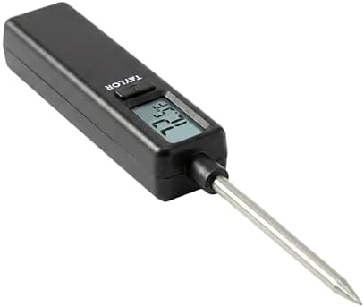 Taylor Mighty Mini Digital Meat Thermometer, Instant Read Food Thermometer for Cooking & Grilling, -40°F to 450°F Range, Compact Pocket Size with On/Off Switch, Black - Image 6