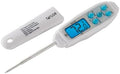 Taylor Digital Waterproof Meat Thermometer for Kitchen, Grill & BBQ, Blue Backlit Display, Narrow Step-Down Probe, Hold Function, NSF Certified, White by Taylor