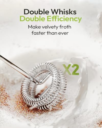 Maestri House LunaFro Rechargeable Milk Frother, Stand & 2 Detachable Whisk - Image 4