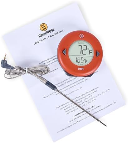 ThermoWorks DOT — Chefs’ Favorite Simple Alarm Thermometer - Cayenne Pepper Red - Image 3
