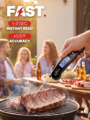 Meat Thermometer, Food Thermometer for Cooking, Matte Black - Image 2