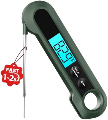 Meat Thermometer Digital,1-2S Instant Read Thermometer for Cooking, Green by Unknown