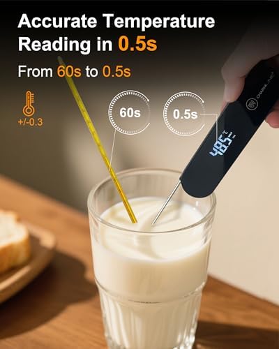 0.5 Sec Instant Read Digital Meat Thermometer, Black - Image 2