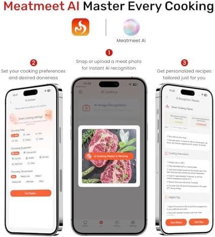 Wireless Meat Thermometer Digital, ±0.18℉ Accuracy with 6 Sensors - Image 6