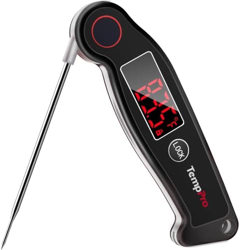 TempPro TP19 Waterproof Digital Meat Thermometer for Grilling by TempPro