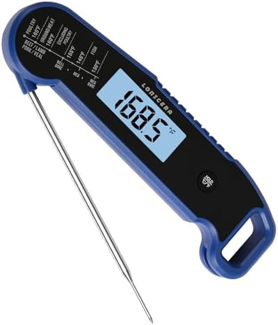 Lonicera Instant-Read Meat Thermometer, 1-Second, ±0.5°F accuracy, Blue by LONICERA
