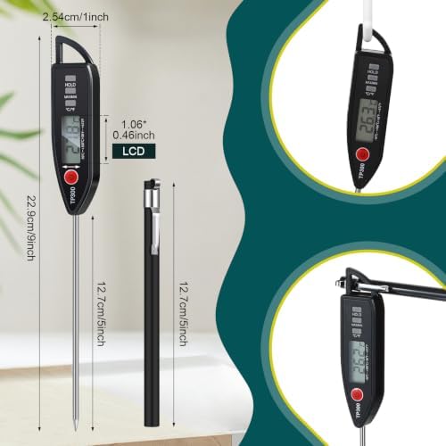 Copkim 24 Set Digital Food Thermometer Long Probe Instant, Black,White,Red - Image 2