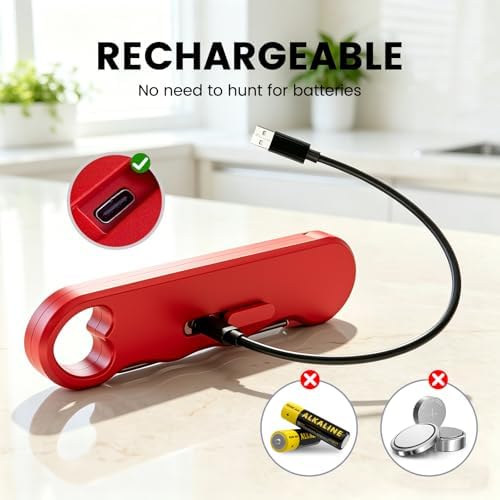 0.3s Fast Read Meat Thermometer – USB-C Rechargeable,Red - Image 4