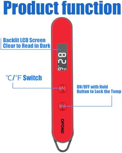 Instand Read Digital Food Thermometer for Grill Meat BBQ Steak - Image 3