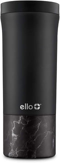 Ello Miri 16oz Vacuum Insulated Stainless Steel Travel Mug, Leak-Proof Slider Lid, Keeps Hot for 5 Hours, Perfect for Coffee or Tea, BPA-Free, Fits Most Cupholders, Holiday Gift, Black by Ello