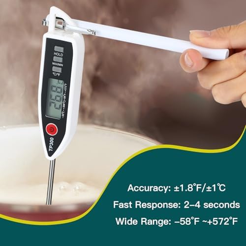 Copkim 24 Set Digital Food Thermometer Long Probe Instant, Black,White,Red - Image 6