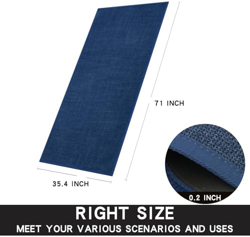 SUMLANS Kitchen Mat, Cushioned Non Slip Rugs for Kitchen Floor, Absorbent Runner Comfort Standing Mats Washable for Kitchen, Office, Home (Dark Blue, 35.4"x71") - Image 2