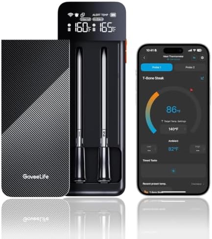 GoveeLife Smart Wireless Meat Thermometer Digital 2 Probes with App Alarm by GoveeLife