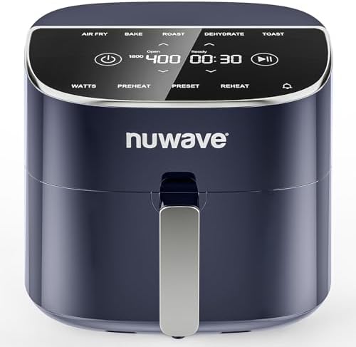 Nuwave Brio Plus 8 Qt Air Fryer, PFAS Free, New & Improved, 50-400°F in 5°F by NuWave