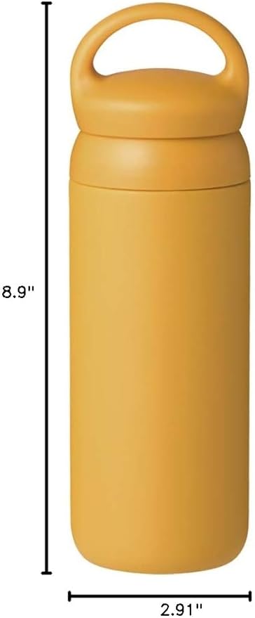 KINTO 21093 Day-off Tumbler, 16.9 fl oz (500 ml), Mustard, Double Wall Vacuum Construction, Hot and Cold Insulation, Water Bottle - Image 9