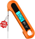 Meat Thermometer Digital,1-2S Instant Read Thermometer for Cooking, Orange by Unknown