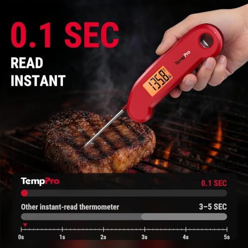 TempPro TempX3 0.1 Sec Instant Read Meat Thermometer for Cooking & Grilling - Image 3