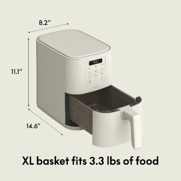 bella Fits-anywhere™ Slim 4qt Air Fryer, Non-Toxic Coating, Oatmilk - Image 7