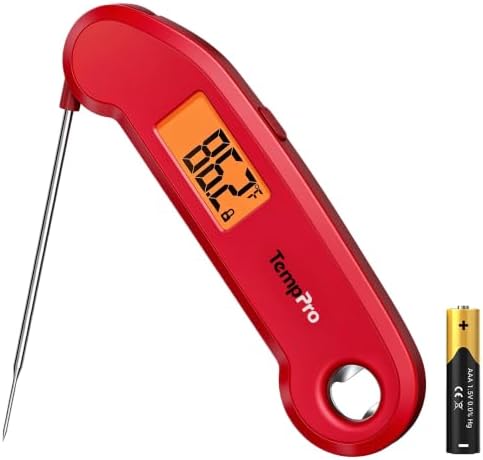 TempPro TempX3 0.1 Sec Instant Read Meat Thermometer for Cooking & Grilling by TempPro