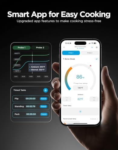 GoveeLife Smart Wireless Meat Thermometer Digital 2 Probes with App Alarm - Image 2