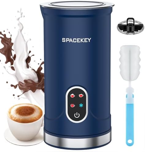 Spacekey 4-in-1 Electric Milk Frother, Mute Mode, 10.1oz Foam Maker by SpacekeyDirect