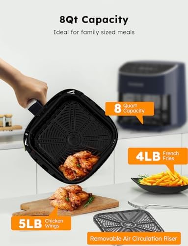 Nuwave Brio Plus 8 Qt Air Fryer, PFAS Free, New & Improved, 50-400°F in 5°F - Image 4