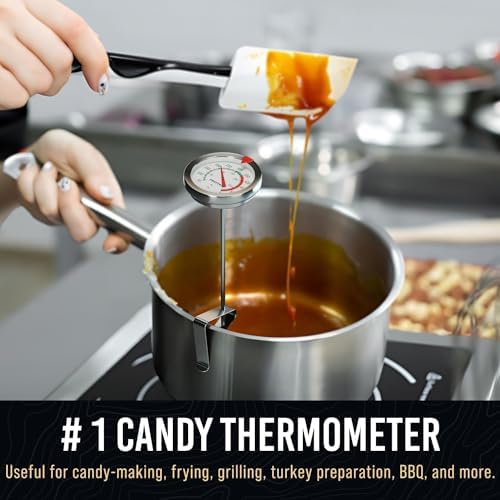 CRAFT911 Candy Thermometer with Pot Clip - Deep Fry Oil Thermometer for Frying and Candle Making (White) - Image 3