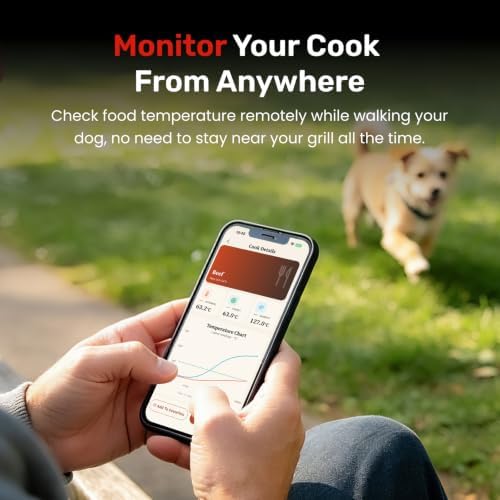 Wireless Meat Thermometer with Standalone Base, ±0.18°F Accuracy - Image 6
