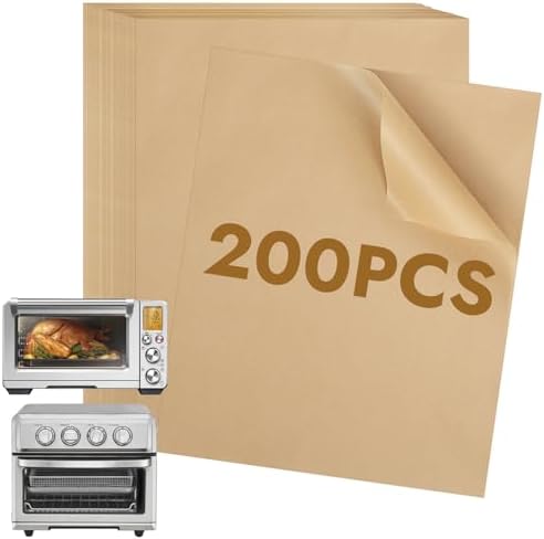 BYKITCHEN 200PCS 11 x 9in Disposable Air Fryer Parchment Paper Sheet Liners by BYKITCHEN