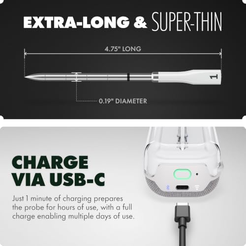 CHEF iQ Sense | Smart Wireless Meat Thermometer | Ultra-Thin Probe | WiFi Unlimited Range | 1000°F Heat Safe | 5 Sensors | BBQ, Grill, Oven, Smoker, Air Fryer | Gen3 - Image 5