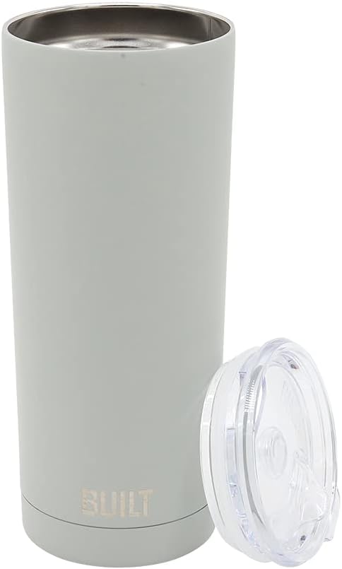 BUILT 20 Ounce Double Wall Vacuum Sealed Stainless Steel Coffee and Water Tumbler Easy to Clean Tritan Lid with Rotating Splash Guard, Storm Gray,5286360 - Image 2