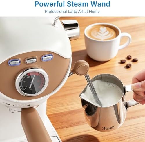 XIXUBX Espresso Machine, Compact Espresso Maker with Milk Frother - Image 4