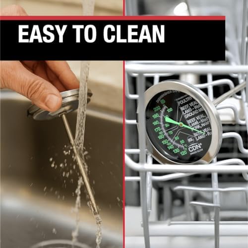 CDN Ovenproof Meat Thermometer – Glow Dial | ProAccurate® | 2" Easy-Read Dial | Waterproof, Recalibratable | For Oven Roasting, Poultry, Beef, BBQ | IRM200-GLOW - Image 5