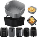 Silicone Air Fryer Liners for CHEFMAN 2 Qt Mini Air Fryer, 2 Pack Square Small Airfryer Liners Reusable for Ninja/DASH/Cuisinart/topzee/COSORI/BELLA/COMFEE'/Instant Pot/Tasty/DEIME/Bear 1-2.1QT by LYHOLKEER