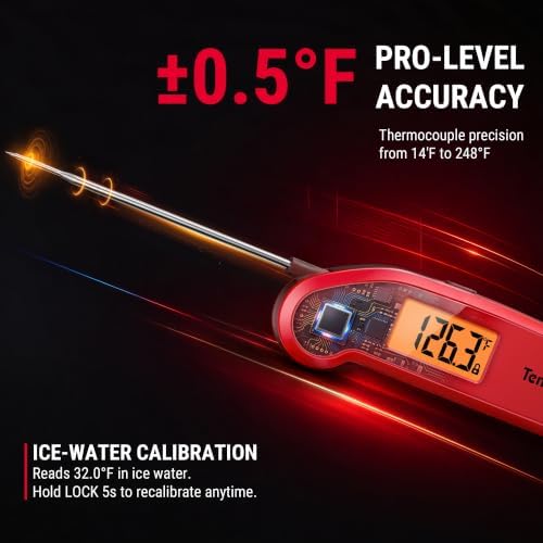 TempPro TempX3 0.1 Sec Instant Read Meat Thermometer for Cooking & Grilling - Image 4