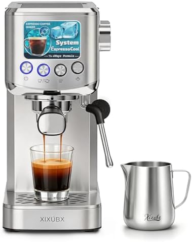 XIXUBX Cold Brew Espresso Machine with Milk Frother, Silver by XIXUBX