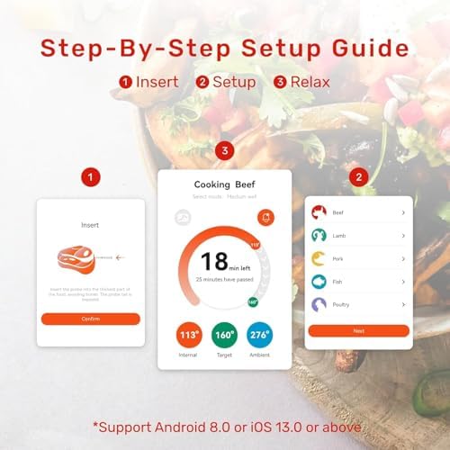 Wireless Meat Thermometer Digital, ±0.18℉ Accuracy with 6 Sensors - Image 4