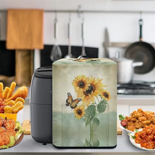 Upetstory Sunflower Air Fryer Dust Cover for 5-6 Quart Airfryer Countertop Oven Case - Image 5