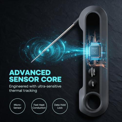 Digital Grill Meat Thermometer with Magnetic Back - Image 3
