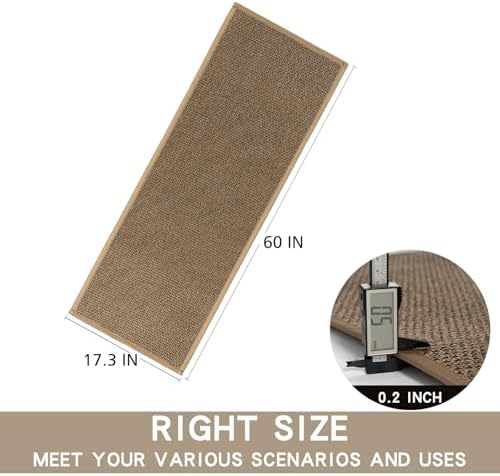 SUMLANS Kitchen Mat 1 PCS, Cushioned Non Slip Rugs for Kitchen Floor, Absorbent Runner Comfort Standing Mats Washable for Kitchen, Office, Home (Brown, 17.3"x60") - Image 2