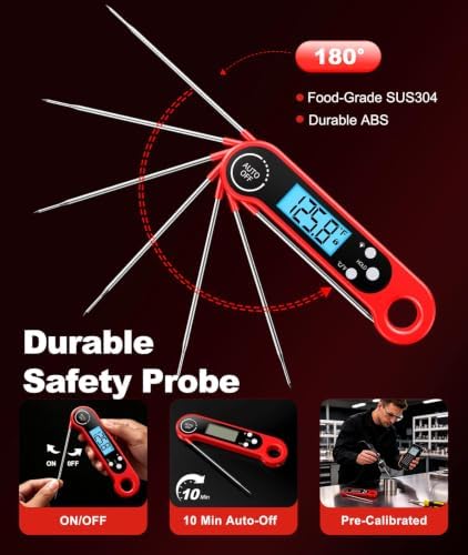 Meat Thermometer Digital, 1-2 Sec Instant Read for Cooking Grilling - Image 3