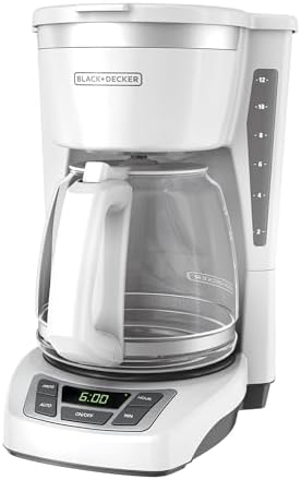 BLACK+DECKER CM1160W-1 CM1160W 12-Cup Programmable Coffeemaker, White/Stainless Steel by Unknown