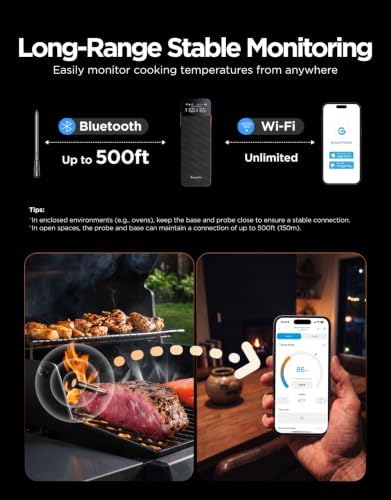 GoveeLife Smart Wireless Meat Thermometer Digital 2 Probes with App Alarm - Image 3