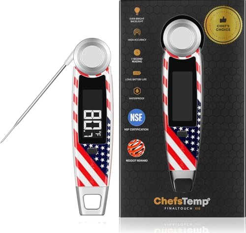 Finaltouch X10 Instant Read Digital Meat Thermometer NSF Certified by ChefsTemp