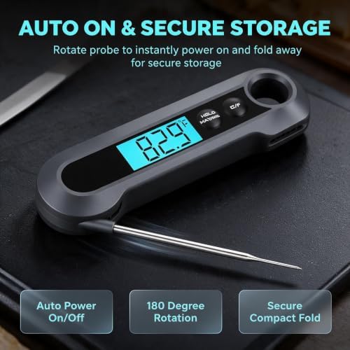 1-2s Instant Read Meat Thermometer, Digital Cooking Thermometer - Image 6